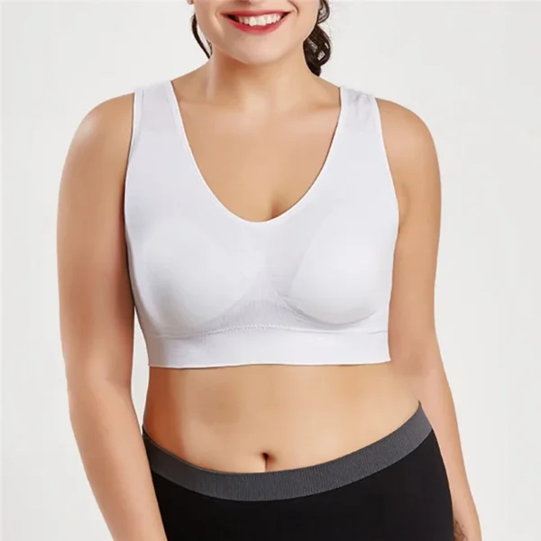 Large Single-layer No Steel Ring Women Sport Yoga Bra Running Vest Gym Underwear Female Sportswear Brassiere Push Up Fitness Bra - Image 2
