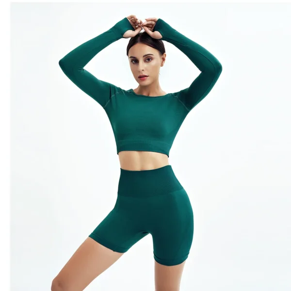 WAREBALL 2/3/4pcs Seamless Yoga Set Gym Clothes Sportswear Yoga Suits For Women Fitness Set Tracksuits Sports Bra Gym Leggings - Image 2