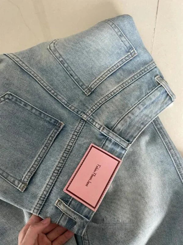 Women Wide Leg Baggy Jeans Lady Vintage Y2K Punk Low Rise Waist Loose Denim Pants Streetwear Fashion Trashy Long Skater Trousers - Image 3