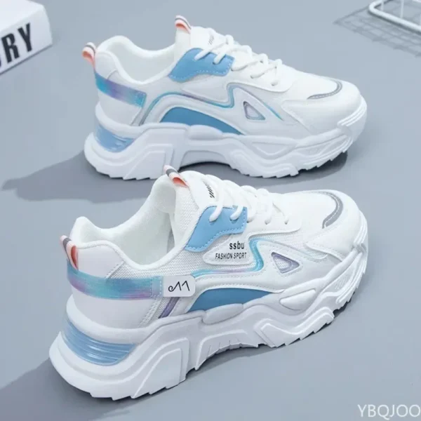2023 Sneakers Women Platform Flat Shoes Woman Shoes Green Casual Trainers Ladies Chunky Sneakers Women Shoes - Image 2