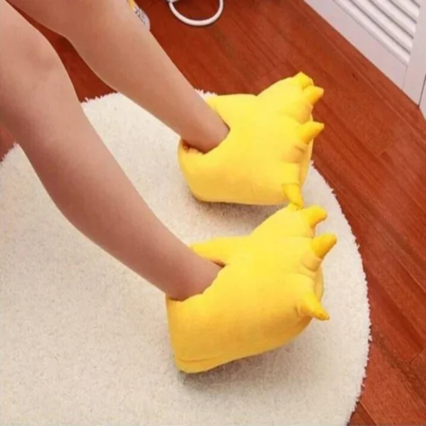 Winter Soft Warm Monster Dinosaur Paw Funny Slippers for Men Women Kids Parent-child Home House Slipper Shoes Room Cotton Shoes - Image 5