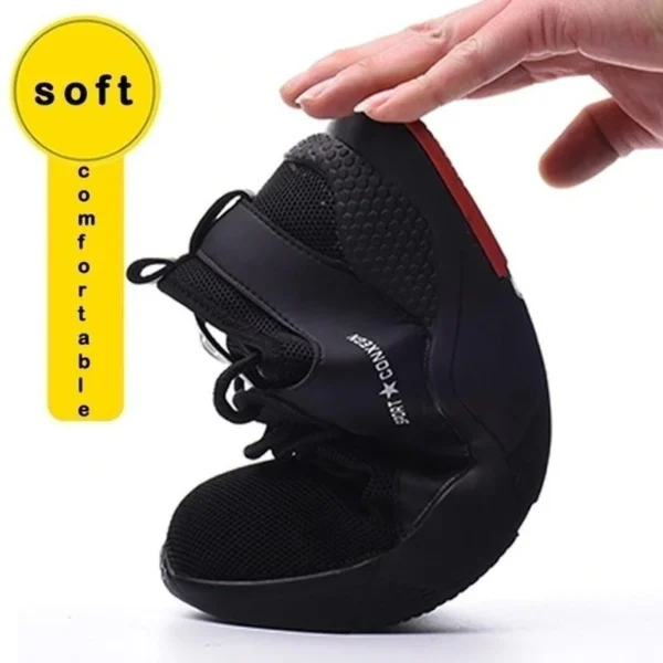 New Steel Toe Shoes Kevlar Fiber Safety Shoes Men's and Women's Breathable and Durable Steel Toe Work Shoes Fashion Large 36-49 - Image 4