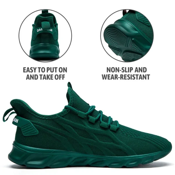 Mesh Breathable Sneakers Comfortable Casul Flats Shoes Lace-up and Anti-slip Outdoor Walking Footwear Shoe Tenis Zapatos Hombre - Image 3