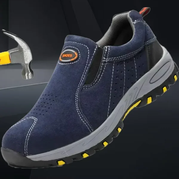 Men Steel Toe Work Sneakers Safety Shoes Puncture Proof Anti Smash Indestructible Boots Durable Protective Footwear Industrial