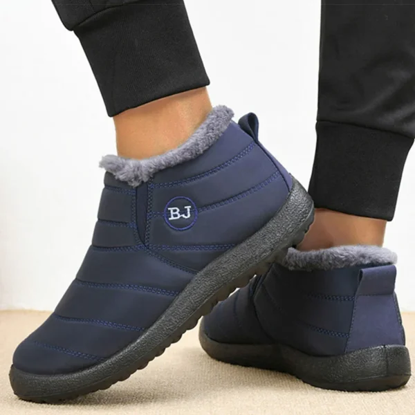 Men's Boots Slip On Winter Shoes For Men Fur Ankle Boots Waterproof Snow Boots Winter Chaussure Hommes Casual Booties For Men - Image 2