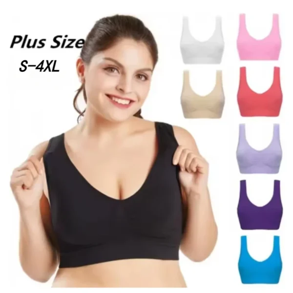 Large Single-layer No Steel Ring Women Sport Yoga Bra Running Vest Gym Underwear Female Sportswear Brassiere Push Up Fitness Bra