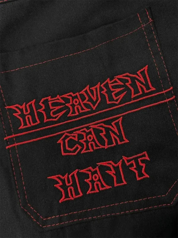 Men's 2024 New Cotton Fashion Fully Embroidered Skull Loose Straight Casual Jeans Pants High Street Hip-Hop Y2K Vintage Pants - Image 5