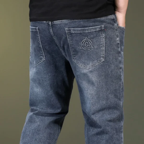 Elastic Loose Plus Size Denim Men Long Jeans Fashionable Oversized Business Casual Big New Arrivals High Quality All Seasons - Image 3