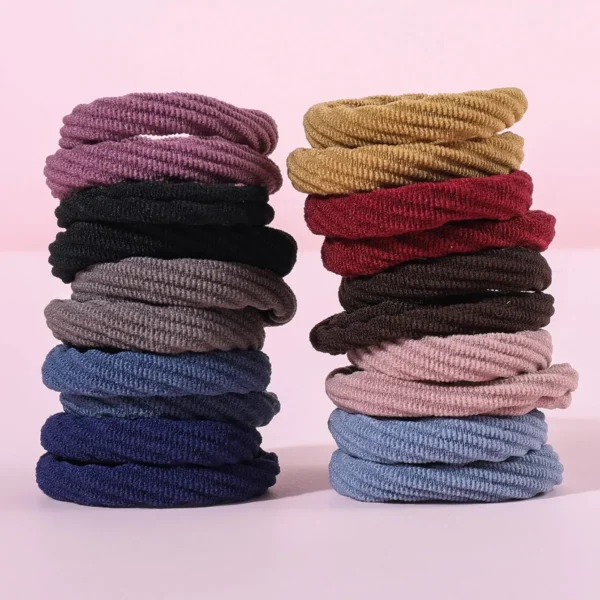 20PCS Women Girls Simple Basic Elastic Hair Bands Ties Scrunchie Ponytail Holder Rubber Bands Fashion Headband Hair Accessories - Image 3