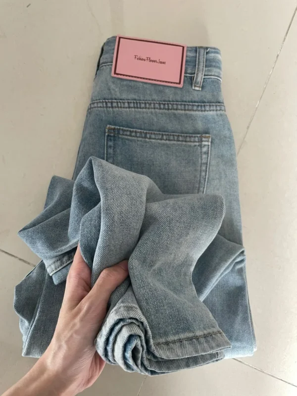 Women Wide Leg Baggy Jeans Lady Vintage Y2K Punk Low Rise Waist Loose Denim Pants Streetwear Fashion Trashy Long Skater Trousers - Image 5