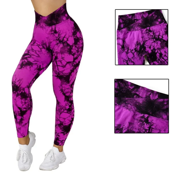 Tie Dye Fitness Legging Woman Push Up Workout Sport Leggings Women Scrunch Butt Female Outfit Gym Seamless Legging Pants - Image 6