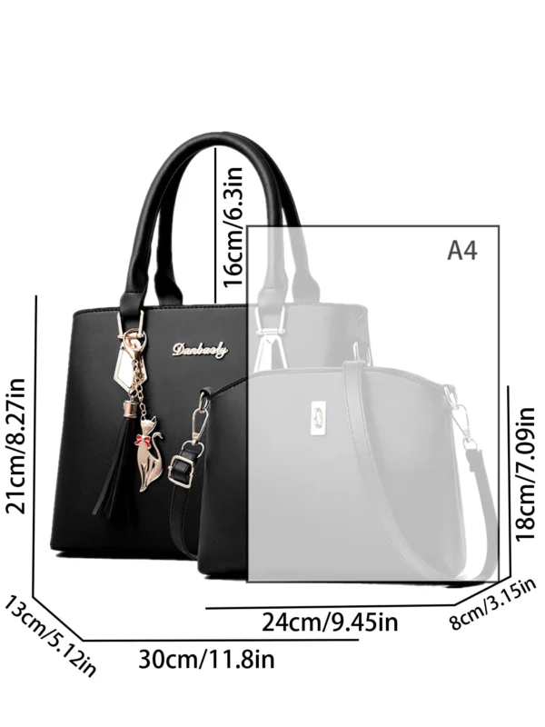 The new style handbag simple Korean version of women's handbag shoulder bag messenger bag bag bag mother bag - Image 3