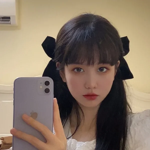2pcs Black White Ribbon Hair Bows Clips Vintage Bowknot Side Hairpin Cute Girls Barrettes Headdress Hair Accessories for Women - Image 3