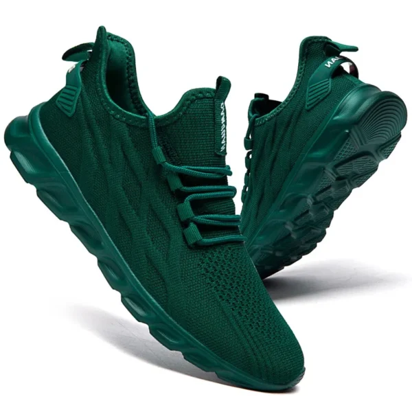 Mesh Breathable Sneakers Comfortable Casul Flats Shoes Lace-up and Anti-slip Outdoor Walking Footwear Shoe Tenis Zapatos Hombre
