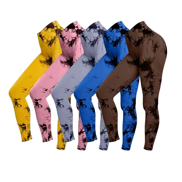 Tie Dye Yoga Pants Sport Leggings Women Seamless High Waist Push Up Woman Tights Fitness Workout Leggins Gym Clothing 2023 New - Image 6