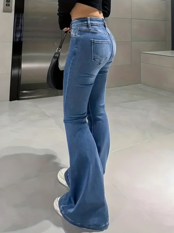 2024 trendy high waist Slimming jeans for ladiesboot cut - Image 4