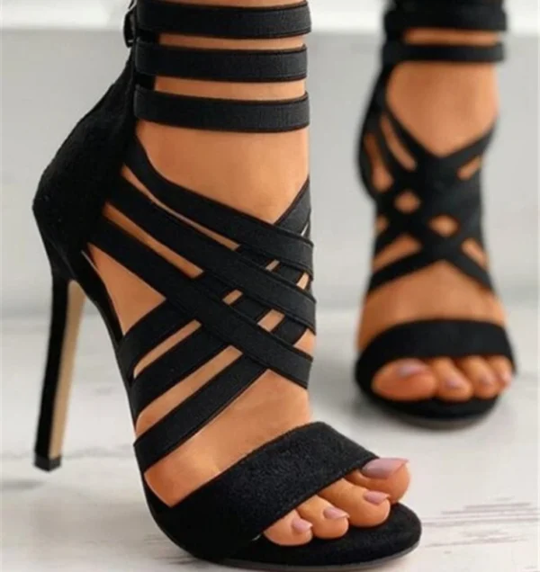 2022 New Summer Women's Shoes Sexy Open Toe Gladiator Shoes Women's High Heels Dress Party Wedding High Heels Sandals - Image 6