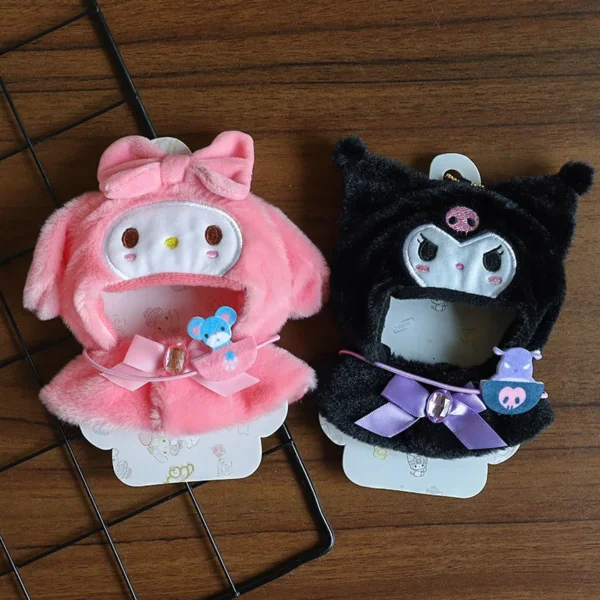 Labubu Sanrio Cape Skirt Suit Sitting Party Hello Kitty Kuromi Clothes Monsters Vinyl Labubu Outfit Clothing Hat Accessory Gift - Image 6