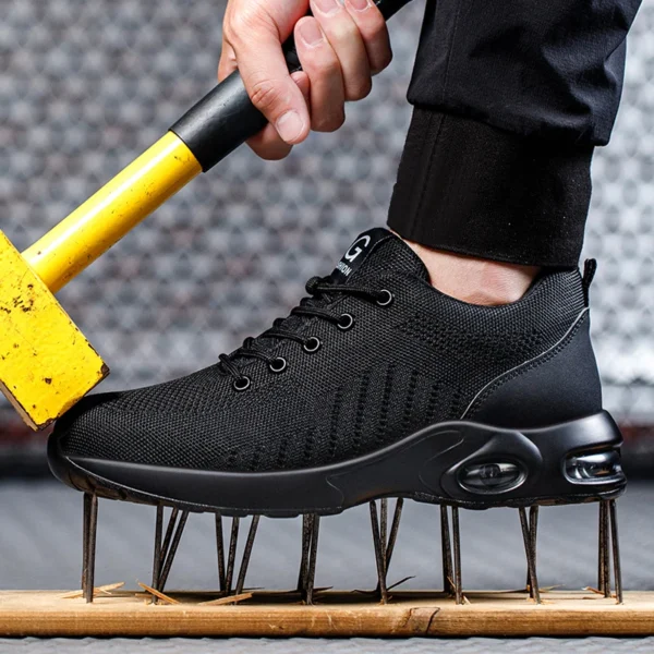 New Styles Men Safety Boots With Steel Toe Cap Anti-smash Work Sneakers Safety Shoes Men Indestructible Work Boots Hiking shoes - Image 2