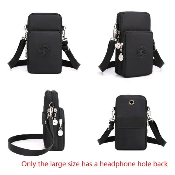 New Women Mobile Phone Bag Nylon Cell Phone Bag Coin Purse Strap Shoulder Bag Small Crossbody Bags for Women Wallet Travel Purse - Image 5