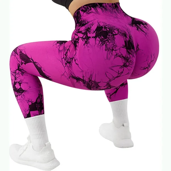 Tie Dye Fitness Legging Woman Push Up Workout Sport Leggings Women Scrunch Butt Female Outfit Gym Seamless Legging Pants - Image 2