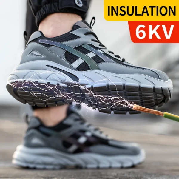 Safety Shoes Men New Steel Toe Men's Work Shoes Puncture Proof Work Sneaker Male Protective Footwear Work Man Boots Safety Boots - Image 6