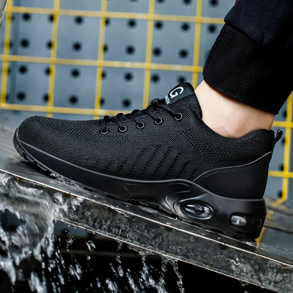 New Styles Men Safety Boots With Steel Toe Cap Anti-smash Work Sneakers Safety Shoes Men Indestructible Work Boots Hiking shoes - Image 3