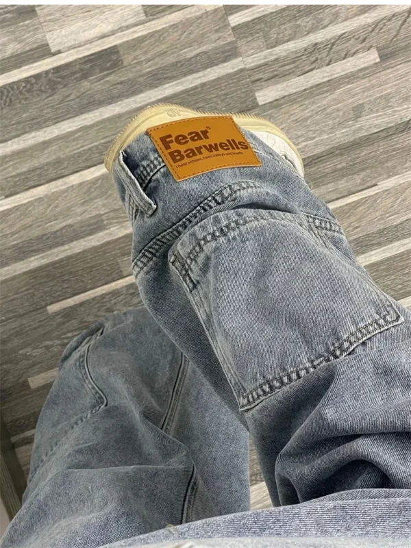 Ins Fashion American Retro Baggy High Waisted Jeans Woman High Street Denim Pants Reversible Trousers Streetwear Loose Jeans - Image 6