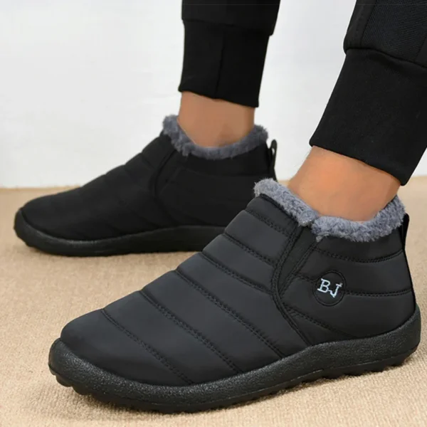 Men's Boots Slip On Winter Shoes For Men Fur Ankle Boots Waterproof Snow Boots Winter Chaussure Hommes Casual Booties For Men - Image 3
