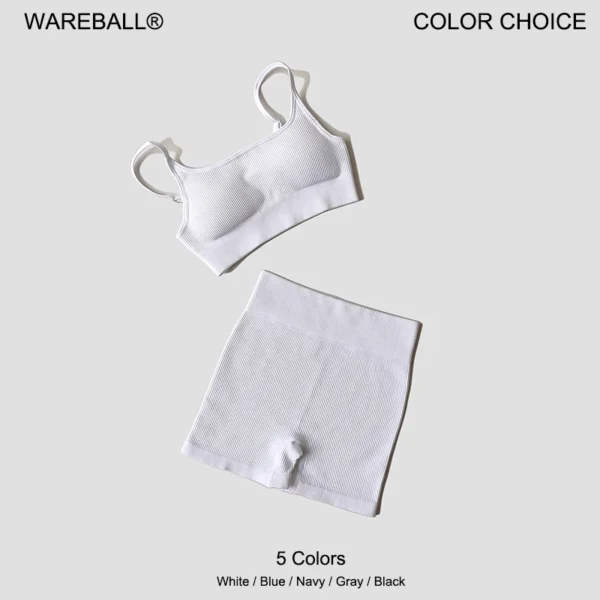 WAREBALL Seamless Yoga Set Female Women's Crop Top Bra Leggings 2PCS Women Outfit Fitness Gym Workout Shorts Sport Wear Gym Suit