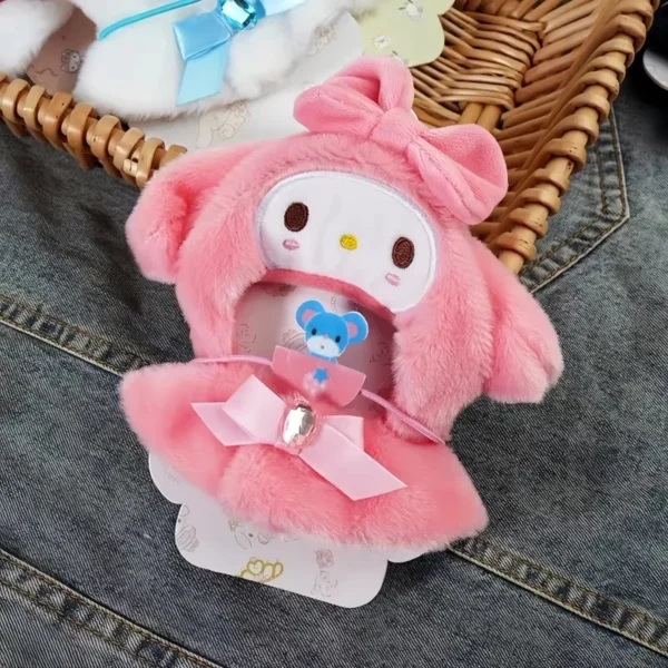 Labubu Sanrio Cape Skirt Suit Sitting Party Hello Kitty Kuromi Clothes Monsters Vinyl Labubu Outfit Clothing Hat Accessory Gift - Image 5