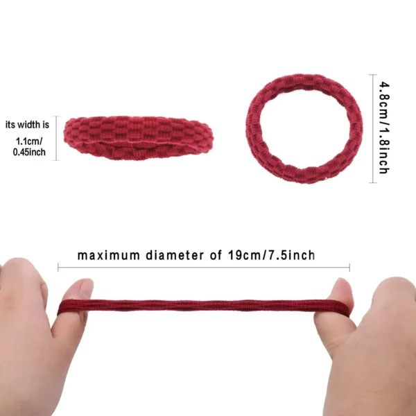 20PCS Women Girls Simple Basic Elastic Hair Bands Ties Scrunchie Ponytail Holder Rubber Bands Fashion Headband Hair Accessories - Image 4