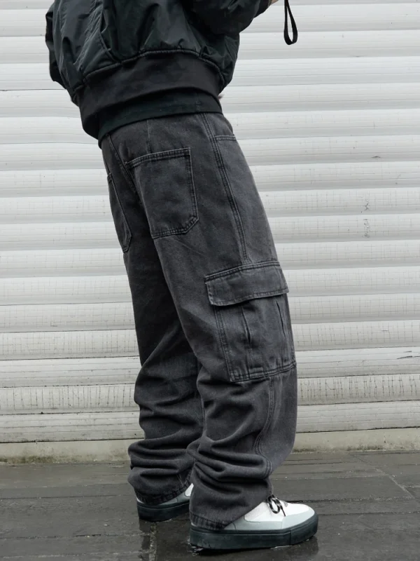 Y2k New Baggy Jeans Male Hip Hop Harajuku Trousers Wide Leg Denim Pants Men's Jeans Streetwear Korean Oversize Cargo Pants - Image 4