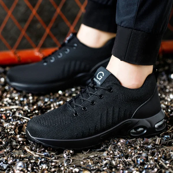 New Styles Men Safety Boots With Steel Toe Cap Anti-smash Work Sneakers Safety Shoes Men Indestructible Work Boots Hiking shoes - Image 4