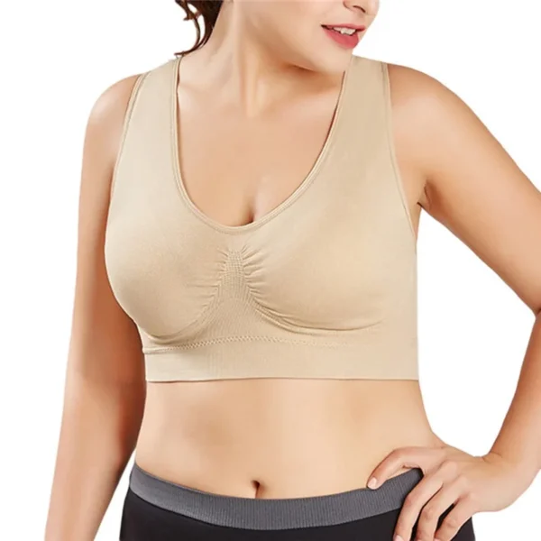 Large Single-layer No Steel Ring Women Sport Yoga Bra Running Vest Gym Underwear Female Sportswear Brassiere Push Up Fitness Bra - Image 3