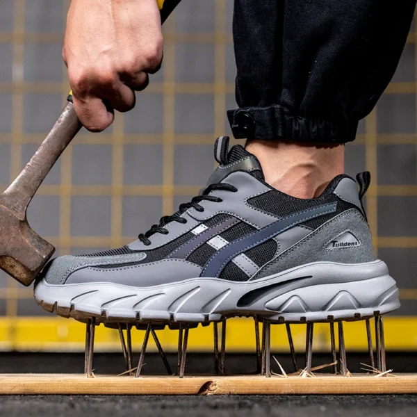 Safety Shoes Men New Steel Toe Men's Work Shoes Puncture Proof Work Sneaker Male Protective Footwear Work Man Boots Safety Boots - Image 2