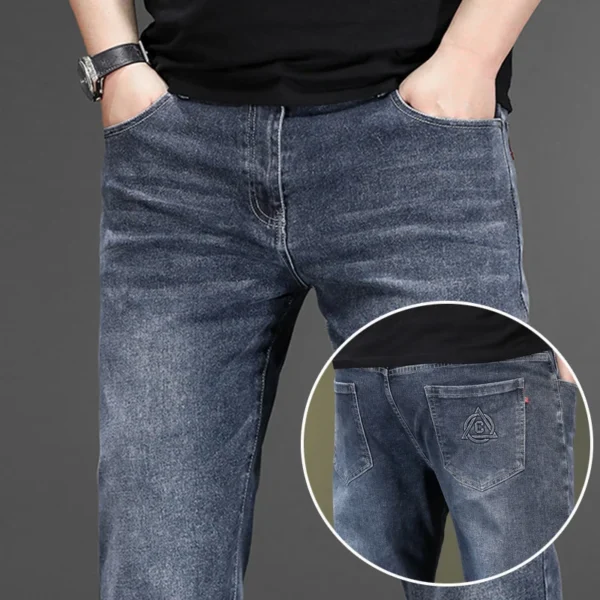 Elastic Loose Plus Size Denim Men Long Jeans Fashionable Oversized Business Casual Big New Arrivals High Quality All Seasons - Image 2