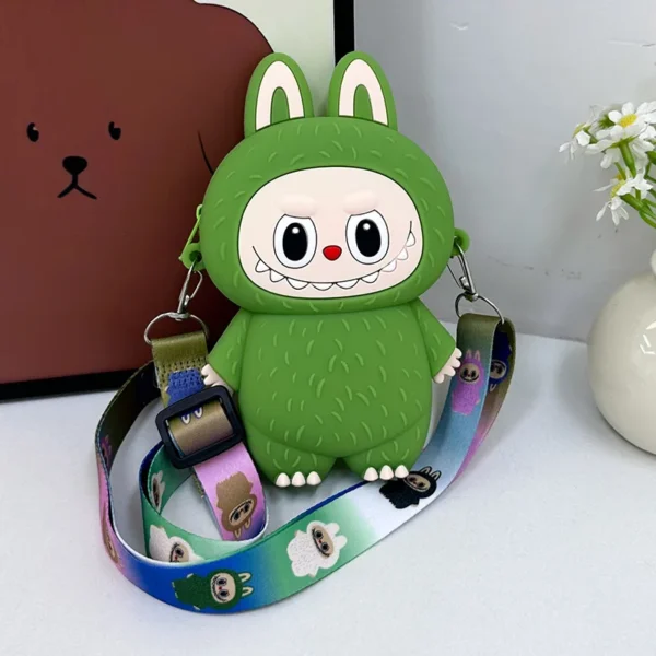 Labubu Cartoon Silicone Bag Coin Purse Children'S Outings Crossbody Accessories Birthday Gifts Travel Portable - Image 3