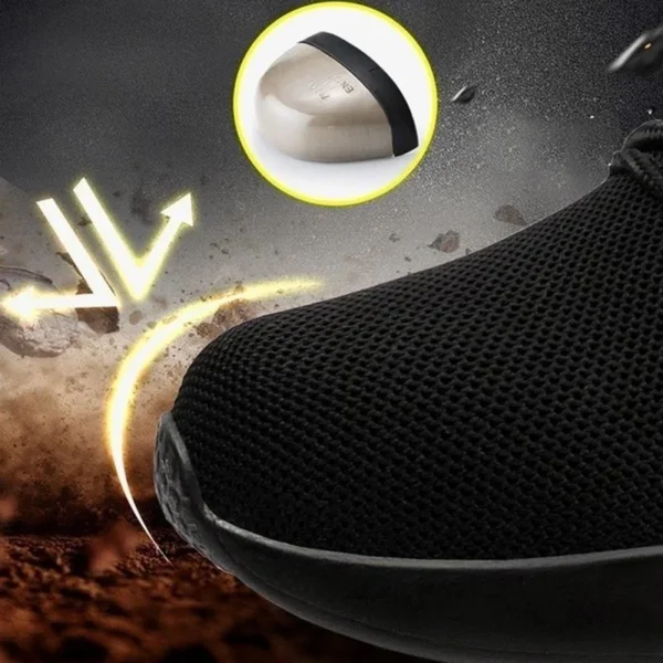 New Steel Toe Shoes Kevlar Fiber Safety Shoes Men's and Women's Breathable and Durable Steel Toe Work Shoes Fashion Large 36-49 - Image 5